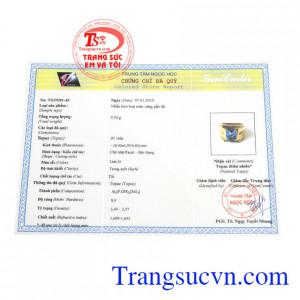 Giấy kiểm định từ trung tâm ngọc học