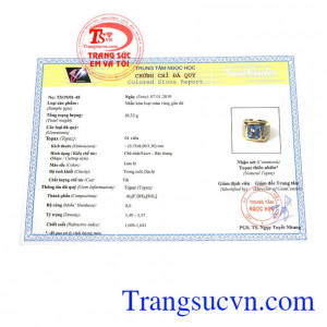 Giấy kiểm định từ trung tâm ngọc học