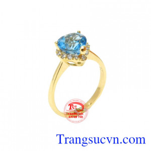 Nhẫn nữ topaz tình yêu