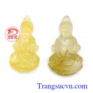 Mặt ngọc thạch anh tóc thiên nhiên cao cấp