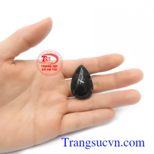 Mặt thạch anh tóc đen tài lộc may mắn