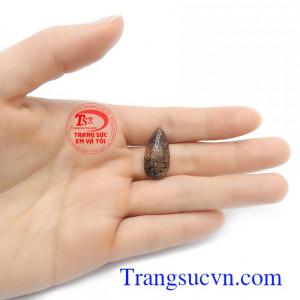 Mặt dây chuyền thạch anh tóc đen thiên nhiên thời trang và phong thủy