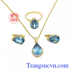 Bộ trang sức nữ topaz quyến rũ