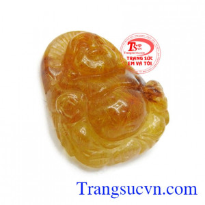 Mặt dây phật di lặc thạch anh tóc vàng thường có năng lượng mạnh nên loại đá này được dùng để đem lại tài lộc và may mắn