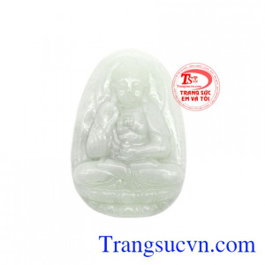 Phật Bản Mệnh tuổi Tuất - Hợi chế tác từ ngọc cẩm thạch thiên nhiên