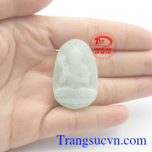 Mặt dây Đại Thế Chí Bồ Tát tuổi Ngọ ngọc cẩm thạch chất lượng