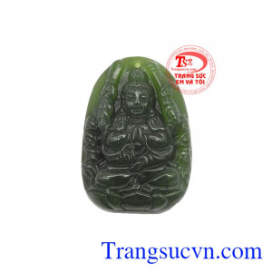 Phật Thiên Thủ Thiên Nhãn tuổi Tý được chế tác đẹp, tinh tế từ ngọc Nephrite thiên nhiên