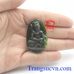 Mặt Phật bản mệnh tuổi Mão ngọc Nephrite chất lượng cao