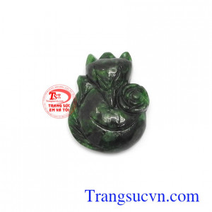 Mặt Hồ ly phỉ thúy hạnh phúc bền đẹp, chất lượng, chạm khắc tinh xảo