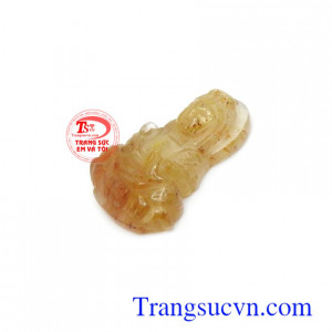 Mặt phật bà thạch anh tóc cát khí tài lộc