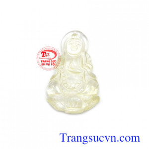 Mặt Phật bà thạch anh tóc bình an may mắn