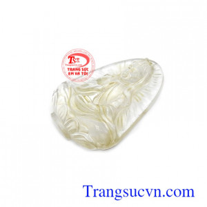 Mặt Phật quan âm thạch anh may mắn