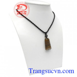 Mặt dây thạch anh tóc may mắn có thể bọc vàng làm trang sức