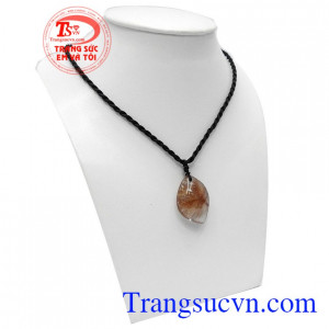 Mặt dây thạch anh tóc cá tính, sản phẩm có giấy kiểm định đá tự nhiên, giao hàng nhanh trên toàn quốc