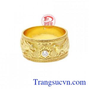 Rồng và phượng tượng trưng cho vua và hoàng hậu, sự kết hợp này mang đến sự may mắn và hạnh phúc.