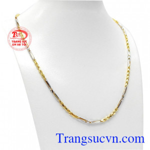 Dây chuyền nam độc đáo 10k được chế tác với kiểu dáng mới lạ đầy cá tính.