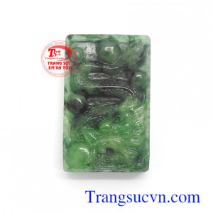 Mặt rồng ngọc cẩm thạch quyền lực cao cấp chạm khắc tinh xảo, sắc nét, phù hợp làm mặt dây chuyền, mặt dây thắt lưng sang trọng đẳng cấp