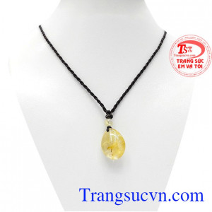 Mặt đá thạch anh tóc vàng tài lộc mang lại tiền tài, vinh hoa phú quý cho chủ nhân