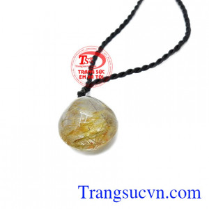 Mặt đá thạch anh tóc vàng hợp với mệnh kim, mệnh thổ