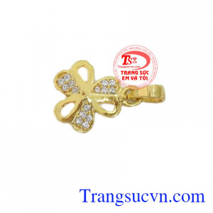 Mặt dây cỏ 3 lá may mắn 10k, bảo hành 6 tháng, giao hàng nhanh trên toàn quốc