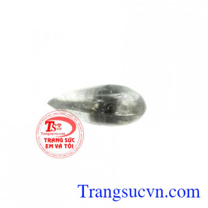 Mặt đá thạch anh tóc đen thiên nhiên.