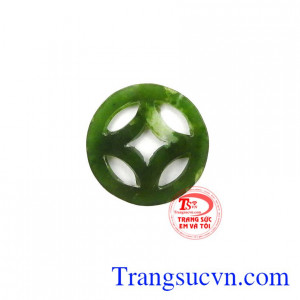 Mặt Nephrite đồng tiền là sản phẩm ngọc Nephrite thiên nhiên đảm bảo chất lượng.