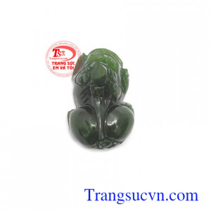 Mặt tỳ hưu ngọc bích tài lộc chạm khắc đẹp, chất lượng cao, tỳ hưu ngọc bích thiên nhiên