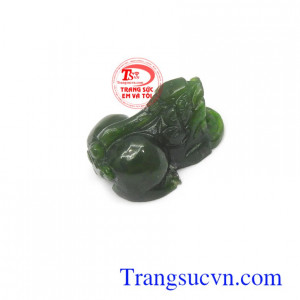 Tỳ hưu ngọc nephrite phù hợp làm mặt nhẫn, mặt dây chuyền sang trọng, tinh xảo