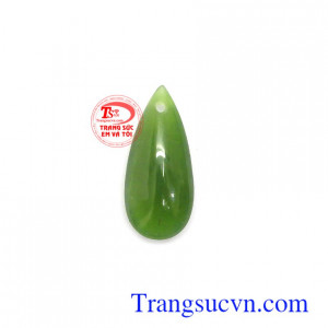 Mặt ngọc nephrite may mắn màu sắc đẹp, chất lượng ngọc đảm bảo, phù hợp bọc vàng làm mặt dây chuyền đeo hợp thời trang và phong thủy