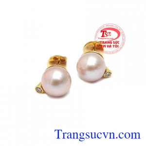 Hoa tai vàng tây dành cho nữ kiểu tinh tế, đeo hoa tai hợp thời trang