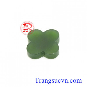 Mặt ngọc thiên nhiên cỏ bốn lá biểu tượng cho may mắn, bình an