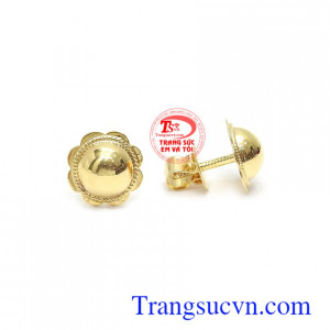 Hoa tai vàng tây 10k bền đẹp, chất lượng, tôn lên nét trẻ trung, cá tính cho phái đẹp