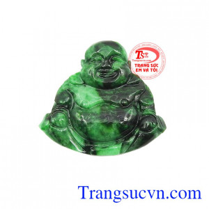 Mặt Di Lặc Cẩm Thạch Bình An được chạm khắc tinh tế từ ngọc cẩm thạch tinh tế tôn lên vẻ đẹp vốn có của ngọc