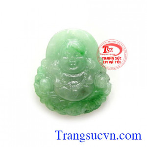 Mặt phật di lặc cẩm thạch phú quý được chế tác từ ngọc cẩm thạch thiên nhiên