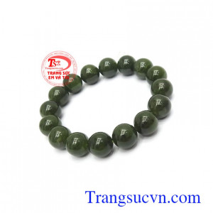 Chuỗi tay Nephrite may mắn 12 ly đeo tay hợp thời trang sang trọng và phong thủy