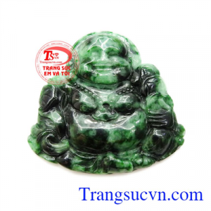 Mặt phật di lặc thái bình được điêu khắc từ ngọc cẩm thạch thiên nhiên