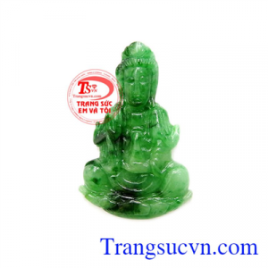 Mặt phật quan âm phúc khí được chế tác từ ngọc cẩm thạch thiên nhiên