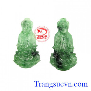 Mặt Jadeite Phật quan âm bác ái