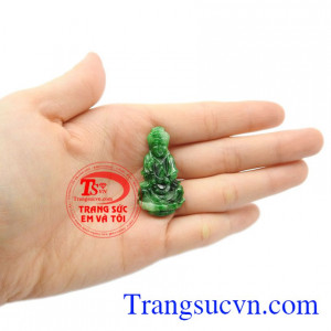 Mặt Phật Quan Âm cẩm thạch an lành thiên nhiên.