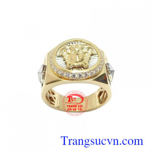 Nhẫn nam vàng 10k mạnh mẽ với nét chế tác mới lạ, mang lại sự cá tính, thời trang, đẳng cấp và phong cách phái mạnh