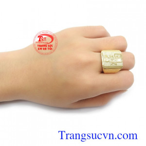 Nhẫn nam vàng 10k sản xuất công nghệ cao, sang trọng, thời trang và đẳng cấp