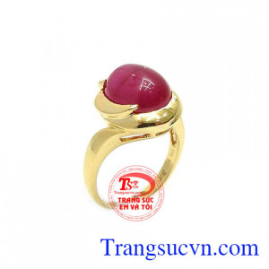 Nhẫn nữ vàng đá ánh sao được chế tác tinh xảo từ vàng 10k