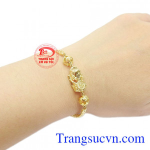 Lắc tay vàng 10k tỳ hưu