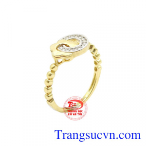 Nhẫn nữ anh hoa anh đào được chế tác từ vàng 10k nhập khẩu từ Korea