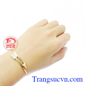 Vòng tay mũi tên vàng 10k chất lượng.