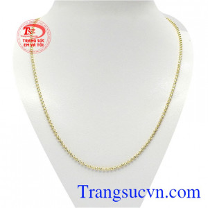 Dây chuyền nữ bi nhỏ vàng 10k được chế tác bằng công nghệ cao tinh xảo và sắc nét