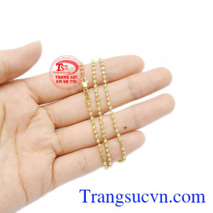 Dây chuyền nữ bi nhỏ vàng 10k