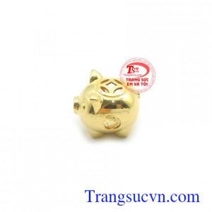 Mặt dây vàng 10k tuổi hợi may mắn bình an