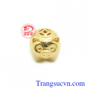 Mặt dây vàng 10k tuổi hợi may mắn chế tác công nghệ cao kiểu dáng đẹp, chất lượng cao, phù hợp làm mặt dây chuyền, mặt lắc tay thời trang, sang trọng và đẳng cấp