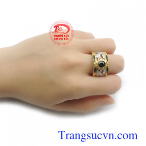 Nhẫn nam 10k rồng vàng hưng thịnh